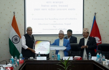 Handing Over of vehicles by Government of India to Election Commission of Nepal for conduct of elections